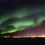 The Northern Lights over Akureyri.