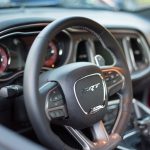 SRT badge on the wheel of a dodge SRT hellcat