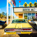 cars in front of the Route 66 Restaurant by Thomas Hawk